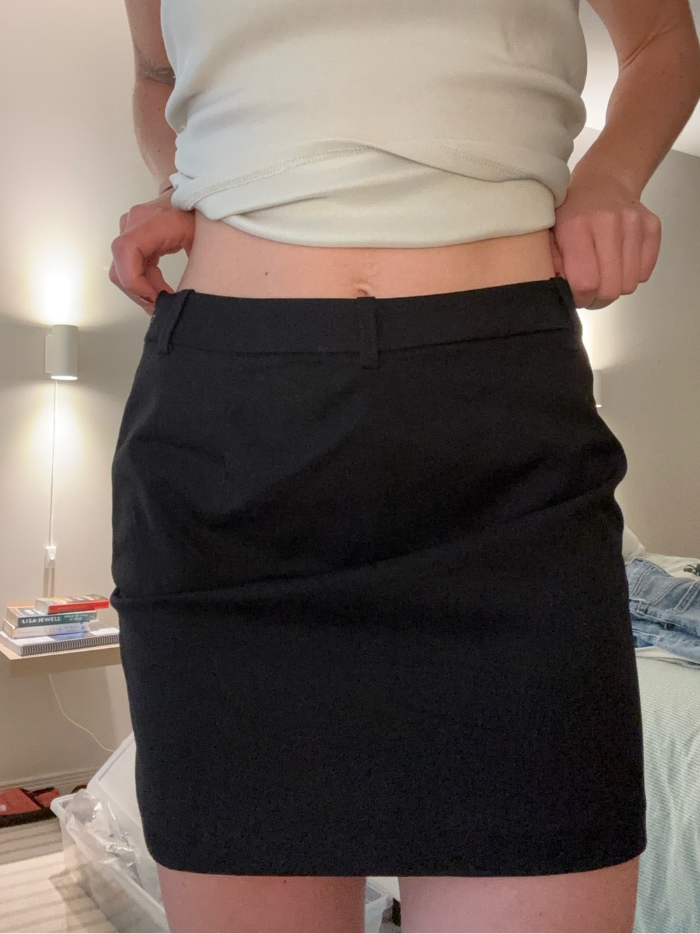 H&M Black Mini Skirt with Belt Loops